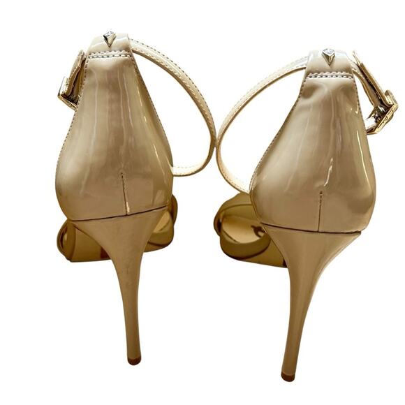 Like new Sam Edelman Patti  nude patent leather strappy heels sz 8.5 - Picture 4 of 10